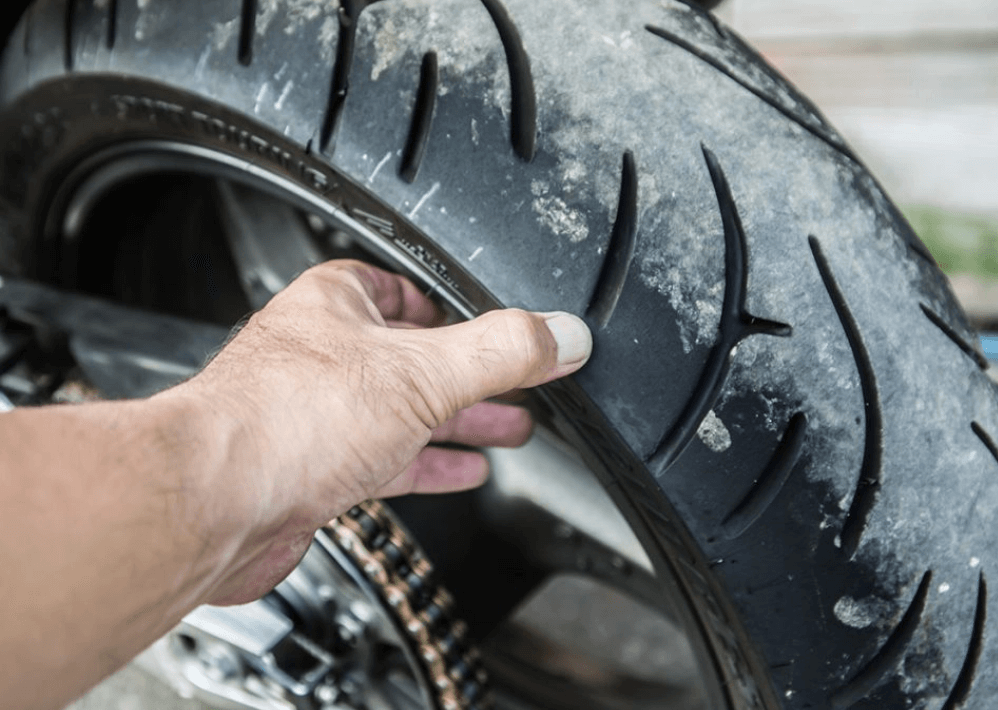 Inspect the motorcycle Tires 